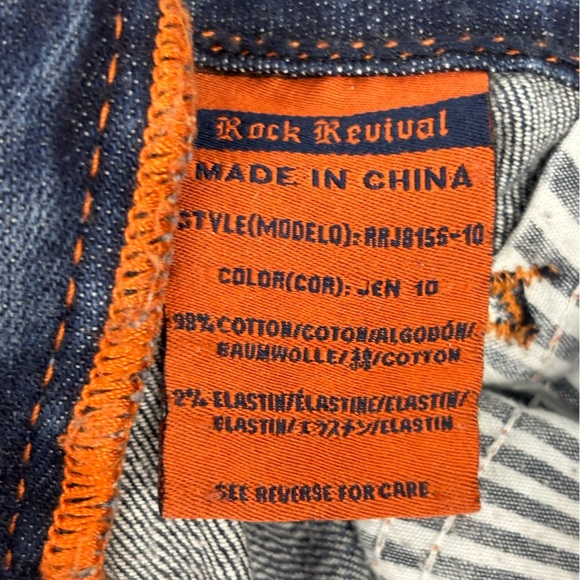 Rock Revival Jen Bootcut Women’s MidRise Blue Denim Jeans Size 28 Western Rodeo - Picture 12 of 13